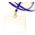 Clear Vinyl Badge Holder Lanyard Combination (3 1/2"x2 1/2")